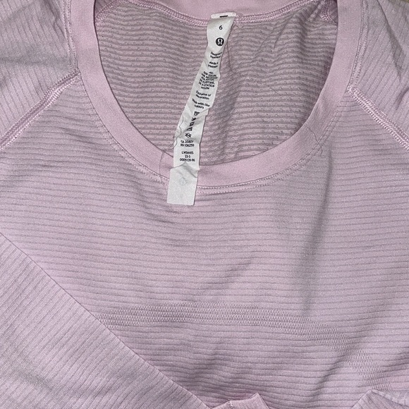 Lululemon swiftly tech long-sleeve shirt 2.0 *racelength size 6 meadowsweet pink - Picture 6 of 7